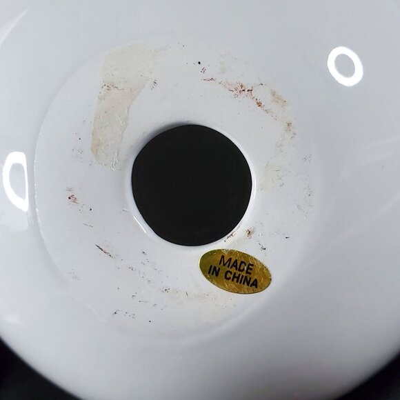 VTG Decorative Ceramic Egg With Easter Bunny Playing Accordion 6.5" Tall 4" Wide - Picture 5 of 8